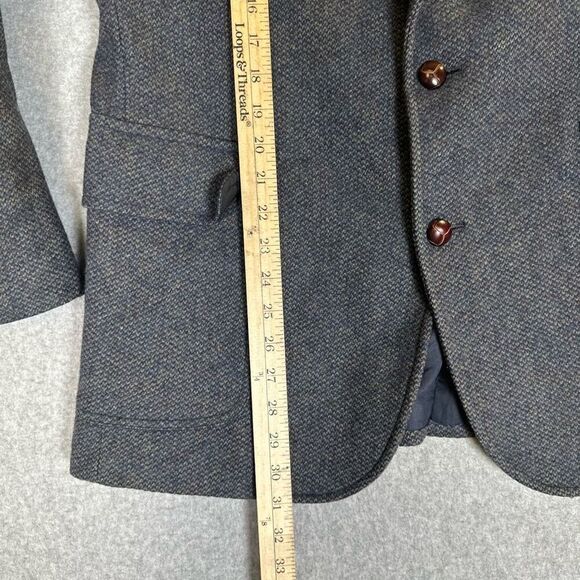 Pendleton mens blazer jacket size 42 elbow patch dark grey business corpcore - Picture 10 of 14